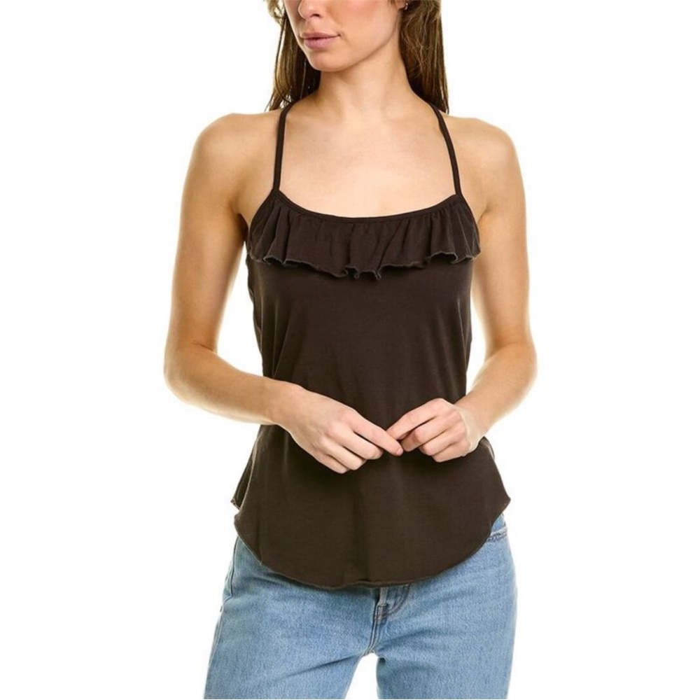 NWT, Chaser, Women’s ruffle top cross back cami